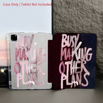 Handpainted Watercolor Inspirational Quote Magnetic Stand Tablet Case With Pencil Slot, Suitable For 10.9/10.2 Inch Air 5th/Pro 11/10th/9.7 Inch Air 2/7th/8th/Air 4/5, Pro 11, 10th 10.9 Inch 2022, Air 13(M3 2025), Air 11(M3 2025), 11(A16 2025), Galaxy Tab S10+/S9/A9, 5/5PR/6/6PRO/7/7PRO And Other Tablets, Support Auto Wake/Sleep Function