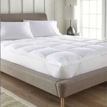 10cm Thick Microfiber Mattress Topper With 4 Corner Elastic Straps, Suitable For Bedroom, Floor, Tatami Mat, Guest Room, Hotel, Daily Use, Wedding & Holiday Gift! - White - View 7