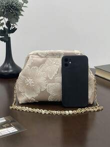 lulu kewen 1 chiếc ví cầm tay nữ họa tiết hoa thời trang, ví cài khuy, ví đeo vai, dây đeo vai có thể tháo rời, ví màu vàng, phù hợp cho thanh thiếu niên, phụ nữ, bé gái, học sinh, nữ công sở, vừa vặn với điện thoại thông minh - Hồng - Xem 10