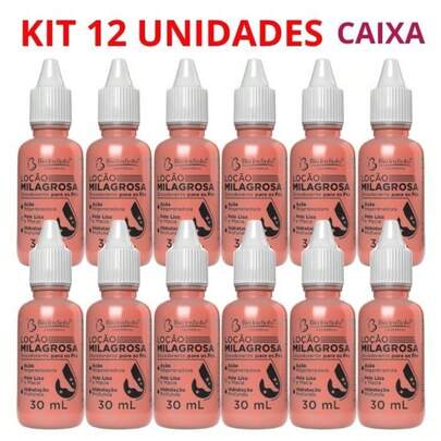 Kit 12 Un Gota Milagrosa para os Pés Loção Hidratação Desodorante Bio Instinto 30ml Original