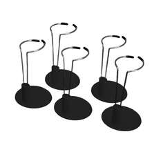 [Minimalist Style] For Labubu Adjustable Metal Doll Stand | 12-15cm Teddy Bear/Action Figure Display Stand, Black/White Base, Portable Photography Prop (Multiple Angle Fixation + Plush Doll Storage Rack) - Multicolor - View 11
