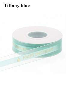 1PC Happy Birthday Ribbon, Pink Birthday Ribbon Used For Gift Packaging With Gold Foil Decorative Bow Packaging - Multicolor - View 14