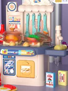 一套完整的逼真厨房用具烹饪套装，家庭角色扮演互动烹饪设备，创意生日礼物厨房组合，跨境合规展示设备套装 - 彩色 - 查看 8