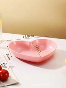 1pc Unstoppable Heart-Shaped Snack Divider Plate, Azeroth Plate, Snack Bowl, Multi-Layer Bowl Plate, Nuts, Candy And Fruit Container, Reusable Plastic Snack Plate With 4 Compartments, Suitable For Home And Restaurant - Multicolor - View 15