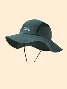 1pc Kids Large Brim Sun Protection Fishing Hat, Summer Boys Girls Outdoor Sports Casual Beach Hat, UV Protection Wide Brim Sun Hat - 1PC - View 7