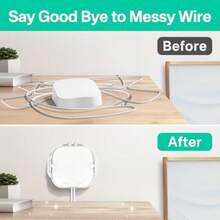 Rimous - Soporte de pared de metal para eero Pro 6e Mount y Pro 6 Mesh Wi-Fi Router Rack de montaje en pared soporte de ahorro de espacio para eero Pro 6 Wall Mount eero Pro 6e Wall Mount con - blanco - Ver 5