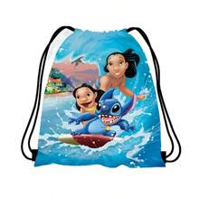 Stitch Backpack Set - Gift Bag With Cartoon Pattern, Birthday Gift/School Supplies Storage/Sports Equipment/Toy Organizer - Multicolor - View 17