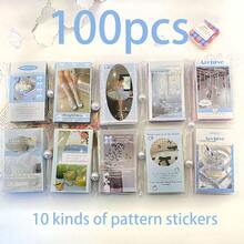 450 piezas/10 sets Paquete de pegatinas que incluye bolsas adhesivas, pegatinas con patrones, bolsas de regalo, tarjetas pequeñas, pegatinas decorativas, insignias de película adhesiva de bolsas, bolsas de regalo de bolsa ciega, tarjetas pequeñas, adecuadas para el empaquetado de bloggers, recuerdos de fiesta, empaquetado de joyería. Pegatinas de dibujos animados lindos para Navidad, bodas, fiestas, viajes, graduaciones, cumpleaños, aniversarios, productos horneados - Multicolor - Ver 16