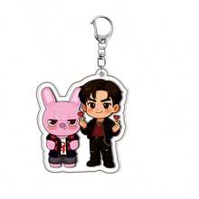 亚克力双面钥匙扣动漫周边精致挂件，PVC钥匙扣周边收藏玩具小礼物背包挂件饰品 - 彩色 - 查看 9