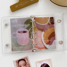 1个防水PP材质A8/M5迷你可替换内芯口袋收纳包，双面印花，可拆卸内芯，适用于笔记本，薄荷摩卡色，时尚设计 - 薄荷摩卡活頁袋 - 查看 9