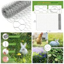 Hexagonal Galvanized Poultry Netting Anti-Rust Chicken Wire Mesh Fencing For Coop Cage Garden Animal Barrier Rabbit Enclosure Outdoor Use - 1 - View 1