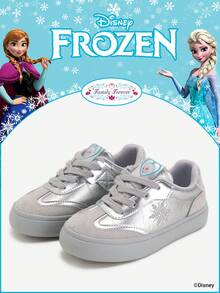 Disney Sản phẩm được ủy quyền hợp tác với | Một đôi giày thể thao trẻ em, bao gồm giày thể thao Công chúa, giày thể thao Công chúa Anna và giày thể thao Công chúa Arendelle, phù hợp cho các hoạt động thể thao hàng ngày trong kỳ nghỉ và ngoài trời. Thoải mái, chống trơn trượt, chống mài mòn và thoáng khí cho lòng bàn chân (giày thể thao trẻ em, giày trẻ em, giày bé gái) - Bạc - Xem 1