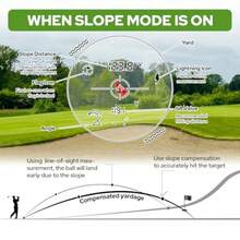 Golf Rangefinder with Slope 1200 Yards Laser Range Finder with High-Precision Flag Pole Locking Vibration 7X Magnification Rechargeable Battery - Blanco con rojo - Ver 4