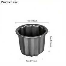 1个/4个/8个装碳钢迷你蛋糕模具 - 适用于制作布朗尼、蛋糕、面包、纸杯蛋糕和果冻 - 彩色 - 查看 11