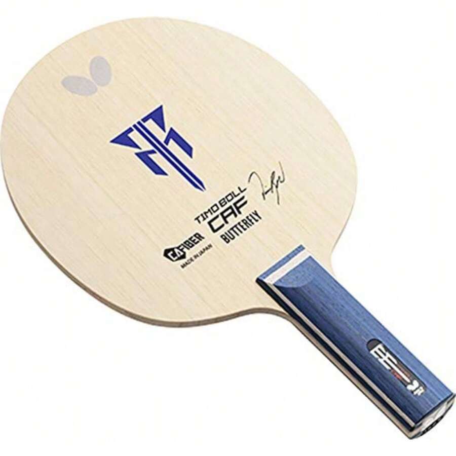 Timo Boll CAF Table Tennis Blade - CA Fiber Blade - Timo Boll CAF Blade - Professional Table Tennis Blade - Available in FL and ST Handle Styles - Made in Japan - Derecho - Ver 1