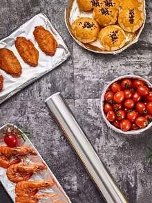 加厚铝箔卷，适用于烧烤、高温烤箱烘焙、空气炸锅、商业用途，特别适合烤鱼、烤蛤蜊和米粉。 - 查看 9