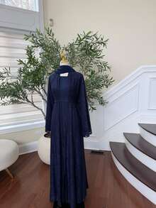 Blue Celestial Two Peice Abaya - Multicolor - View 3