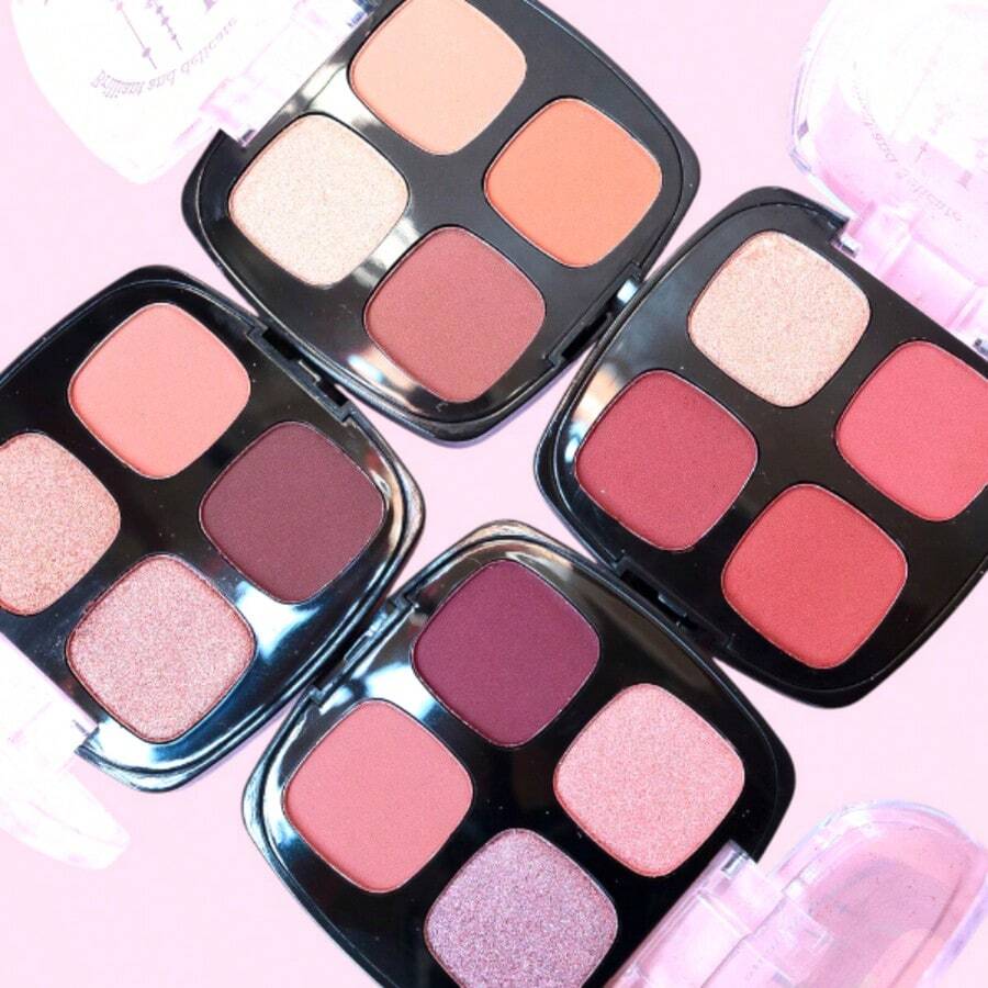 Mocoallure Cuartetos sombras de ojos en tonos neutros, marrones y rosas - #04 - Ver 1