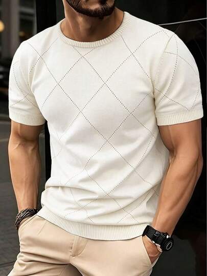 1pc Men's Round Neck Casual Pullover Sweater, Retro Style, Versatile For Commute, Street, Outdoor, Daily Wear, Jogging, Spring/Autumn