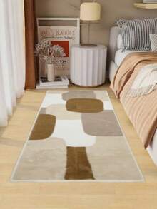 1pc Soft Faux Wool Rug, Simple Rectangular Carpet, Soft & Comfortable, Bedroom Rug, Bedroom Decor Rug, Bedside Rug, Washable, Home Decor Faux Wool Rug, Holiday Decor Rug. Note: Due To Lighting And Batch Differences, There May Be Slight Color Variations From The Actual Product. The Rug May Have Temporary Creases Or Wrinkles From Packaging And Transportation, Which Are Not Defects And Will Gradually Disappear. - Multicolor - View 17
