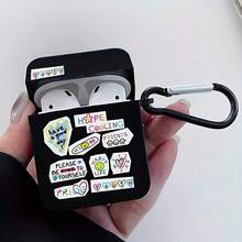 Creative Happy Smiling Face English Memo Style Protective Case Compatible With Apple , Anti-Scratch And Drop Protection - Black - View 7