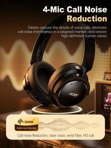 Acer OHR560 Wireless Headphones, Over-Ear, Foldable Design, Built-In Microphone, Stereo Sound Effect, Active Noise Cancelling, Compatible With 3.5mm Audio Cable, Suitable For Work, Travel, Gaming - one-size - View 6