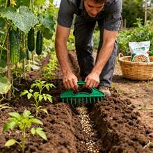 1 pieza Plantador de semillas manual, herramienta de jardinería para una siembra, plantación y trasplante eficientes - 1 unidad verde - Ver 7