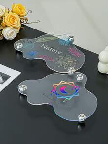 1 件不对称亚克力珠宝展示托盘收纳盒，家居化妆品/化妆品/小饰品收纳架圣诞礼物 - 無色 - 查看 10