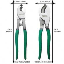 1 件装电缆剪钳，6 英寸、8 英寸、10 英寸小头，10 英寸大头，工业级宽口电缆剪钳，锋利，电工工具 - 電纜剪 - 查看 9
