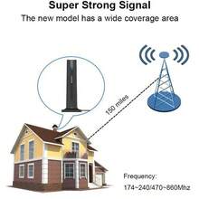 High Definition Digital TV Antenna Indoor Signal Amplifier - Black - View 5