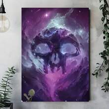 Framed 1pc Large Abstract Purple Pink Blue Wall Art Poster - Modern Space  With Deep Purple & Pink Nebula In Black Frame-Like Border,  ()  Design For Bedroom, Living Room, Office, Dorm Decor - Vibrant Cosmic Wall Decor In Deep Purple, Pink, Blue, Black & White - Easy To Hang With Adhesive Strips Included - Ideal Gift For Housewarming & Parties - Framed - 查看 4