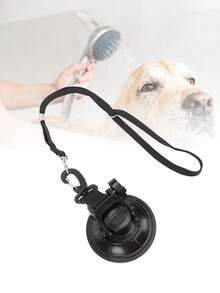 1条重型吸盘式狗狗洗澡牵引绳，柔软尼龙宠物美容约束牵引绳，带可调节项圈，适用于猫狗洗澡和美容（款式随机） - 彩色 - 查看 8