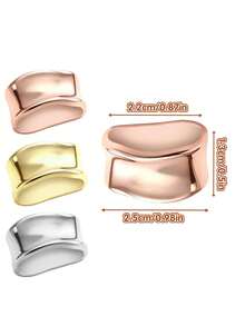 1/3 Pcs Women Silk Scarf Ring, Metal Scarf Clip With Gold/Silver/Rose Gold Rose, Silk Scarf Fashion Accessory, Stylish Fixing Buckle - Multicolor - View 3