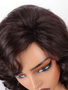 Damperuk 16 tum stor lockig vågig peruk andningsbar rosa nätmössa för dagligt bruk fest & present eller rollspel - Multifärgad - Visa 5