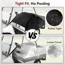 Golf Cart Seat Cover for EZGO Club Car  Cart 2/4 Passengers with 4-Sided Transparent Windows 7 Layers 300D Waterproof Universal Fit Golf Accessories - como en la foto - Ver 5