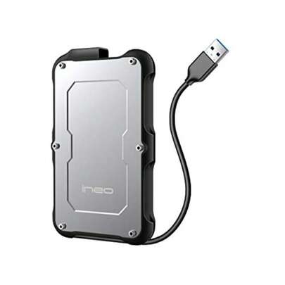 ineo 2.5" USB 3.0 Type A Rugged Waterproof and Shockproof External Hard Drive Enclosure [T2580]