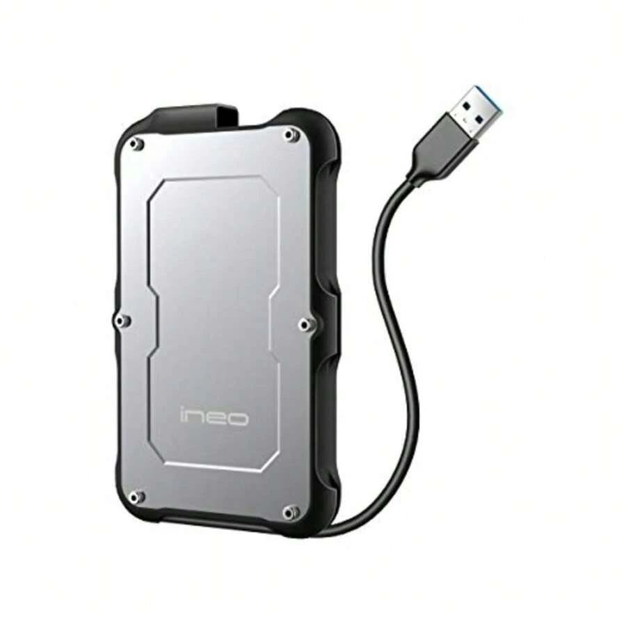 ineo 2.5" USB 3.0 Type A Rugged Waterproof and Shockproof External Hard Drive Enclosure [T2580] - USB 3.0 Tipo A T2580 - Ver 1