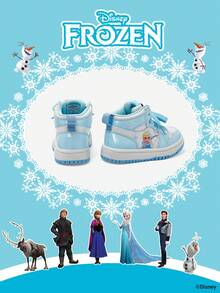 Disney 1 đôi giày thể thao trẻ em, bao gồm giày công chúa, giày công chúa Anna và giày công chúa Arendelle, phù hợp cho sinh hoạt hàng ngày, các hoạt động thể thao ngày lễ và ngoài trời. Đế giày thoải mái, chống trơn trượt, bền và thoáng khí. - Màu xanh nhạt - Xem 3