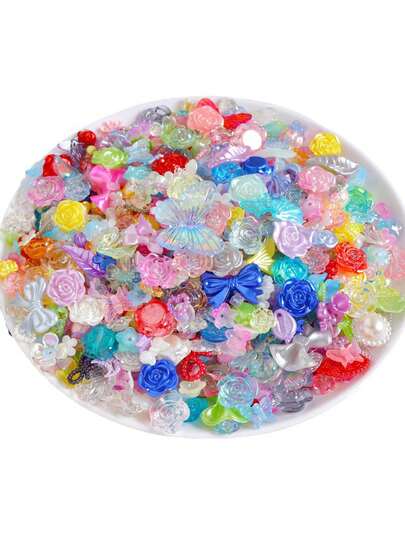 Resin Mixed Rose Butterfly Love Moon Shape, DIY Cream Gel Phone Case Material Package Accessories Resin Accessories Wholesale, This Product Can Be Used For Various DIY Handmade Scenes Such As Phone Cases, Hair Clips, Photo Frames, Etc. It Is Used For DIY Handmade Design Decoration Accessories Such As Headwear, Clothing, Evening Dresses, Shoes And Hats, Weddings, Christmas, Handicrafts, Etc.