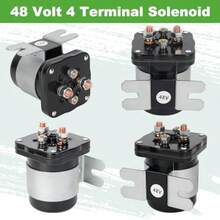 Heavy Duty 48V 4-Terminal Solenoid for Club Car EZGO  Golf Carts - Compatible with Club Car 101883601 EZGO 73231G01  JR1-H1950-00 - 586 Series - plata - Ver 6