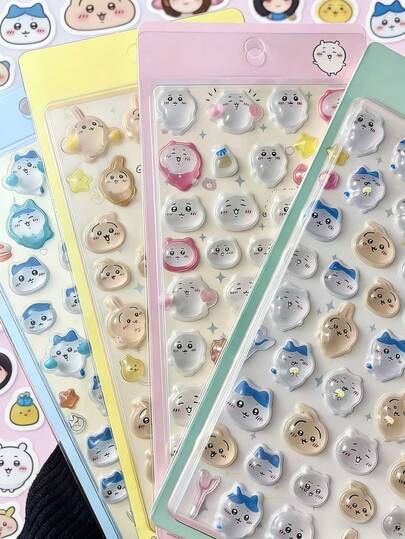 Adesivos de Cristal Relevo 3D Adequados para Decoração de Capas de Telefone DIY, Aplicáveis para Decorar Telefones, Laptops, Bagagens, Garrafas de Água, Skates, Cadernos e Guitarras. Adequado para Uso Diário, Presentes de Aniversário para Crianças