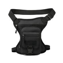 Motorcycle Thigh Bag|   Tactical Style, Can Hold Phone And Essentials, Lightweight, Zipper Closure, Adjustable Shoulder Strap, Running Belt - 黑色的 - 查看 2