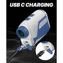 WOSPORTS Golf Range Finder with Slope Switch 1200 Yards Rangefinder for Golfing and Hunting ±1yd Accuracy 0.3s Flag Locking Vibration Rechargeable Blue - Azul - Ver 5