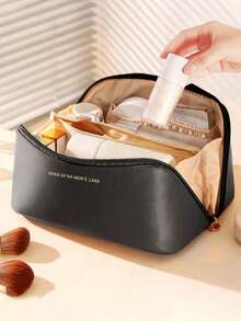 1pc Fashion Large Capacity Women's Makeup Bag, Portable Travel Handheld Cosmetic Organizer Bag - C(L Size Basic Model) - View 4
