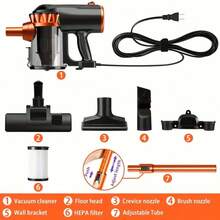 ROPOZZA 1pc 18KPA 600W High Power Retractable Telescopic Pipe Vacuum Cleaner, Portable Quiet Home Handheld Vacuum With Cord, Suitable For Pet Hair, Hard Floor And Carpet, 4-In-1 Lightweight Vacuum & Mop All-In-One Corded Stick Vacuum Cleaner - US A Type Plug(110-127V) - View 4