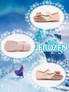 Disney 1 Pair Licensed Princess Shoes, Suitable For Daily And Holiday Outdoor Wear, Comfortable, Non-Slip, Breathable (Children Flat Shoes, Girls Shoes, Princess Shoes, Queen Shoes) - Baby Pink - View 4