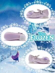 Disney 1双正版授权公主鞋，适合日常及假日户外穿着，舒适防滑，透气（儿童平底鞋，女童鞋，公主鞋，女王鞋） - 淡紫色 - 查看 4