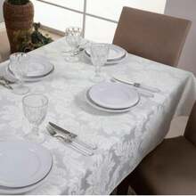 Jacquard Tablecloth For 4, 6, Or 8 People. - 白色 - 查看 3