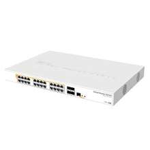 Mikrotik CRS328-24P-4S+RM 24 port Gigabit Ethernet router/switch with four 10Gbps SFP+ ports in 1U rackmount case Dual Boot and PoE output 500W - blanco - Ver 1