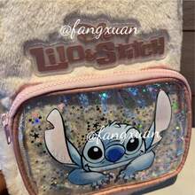 Ba lô mini nhồi bông Lilo & Stitch, túi đeo vai lông thú hoạt hình dễ thương với túi trước bóng bẩy, túi du lịch ngoài trời thường ngày hình nhân vật đáng yêu, quà tặng sinh nhật Giáng sinh cho người hâm mộ. - Nhiều màu - Xem 5